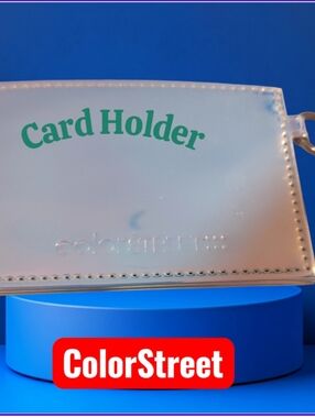 ColorStreet Card Holder Keychain Irredescent With Samples Too. 4 X 3 " Size